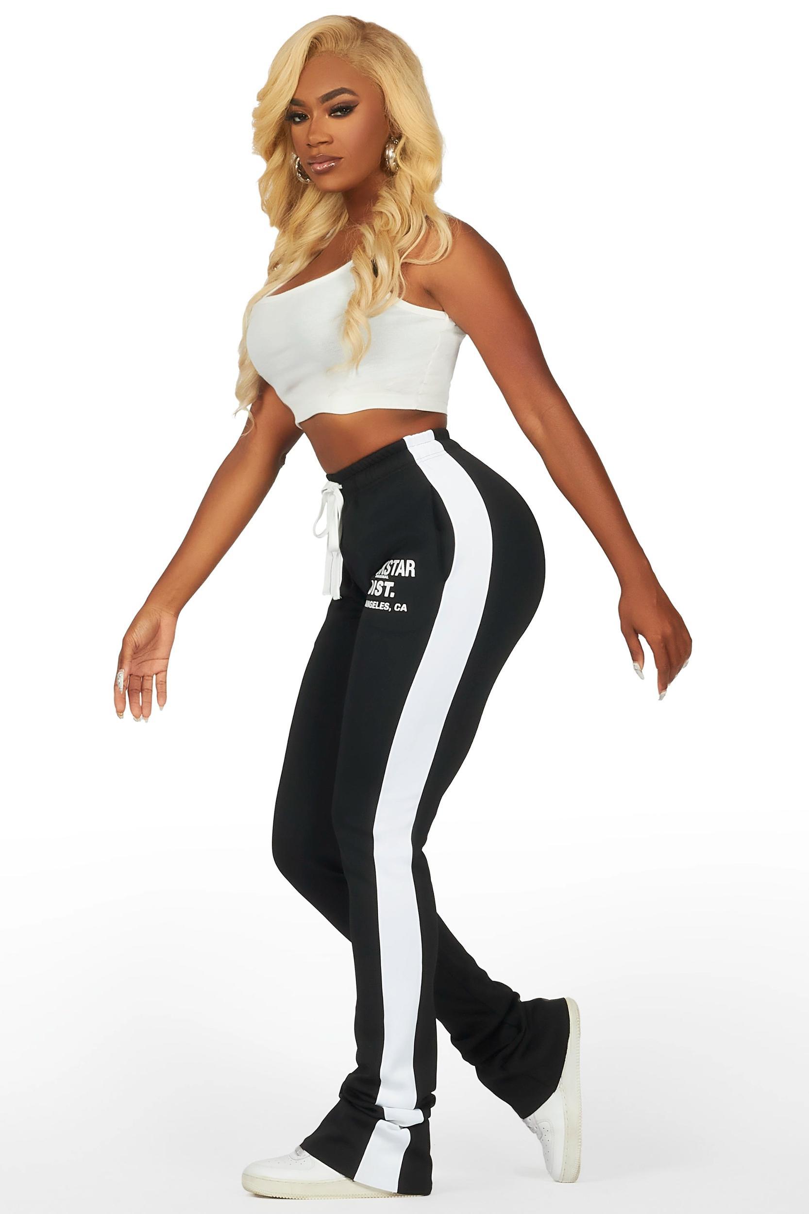 Savannah Black Super Stacked Track Pant Female Product Image