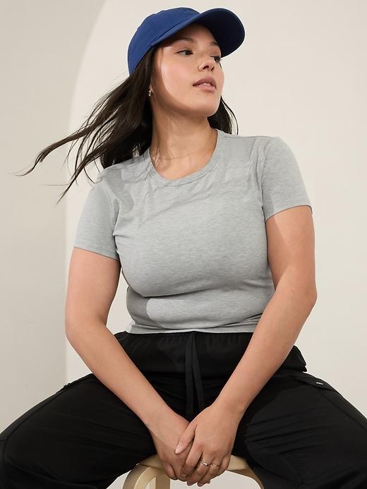 Signature Rib Crop Tee Product Image