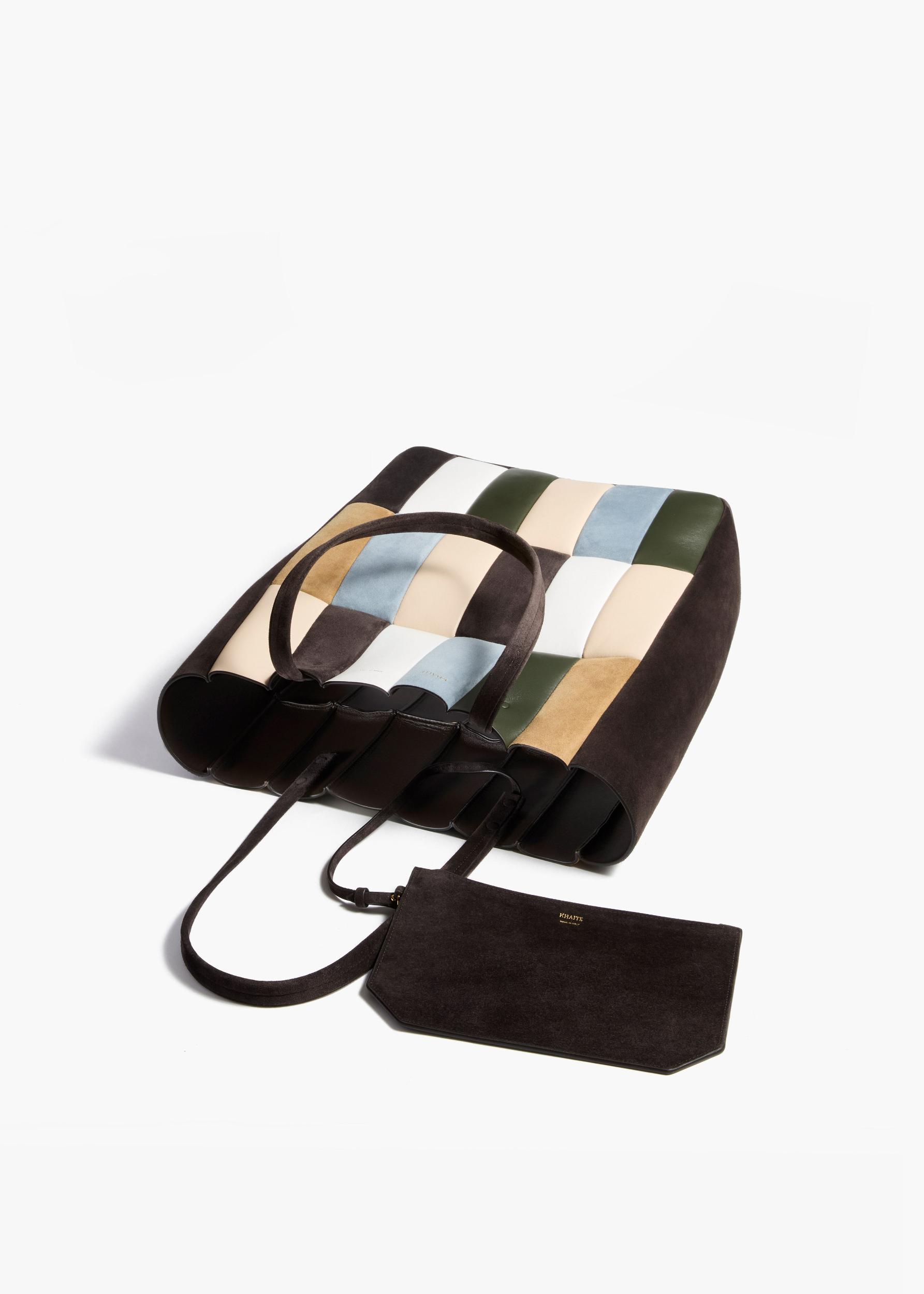 Zoe Tote in Dark Brown Multi Leather Product Image