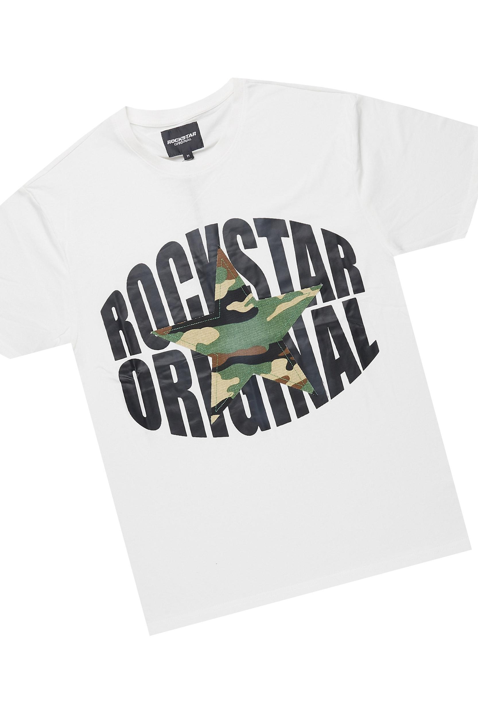 Sarge White/Camo T-Shirt/Short Set Male Product Image