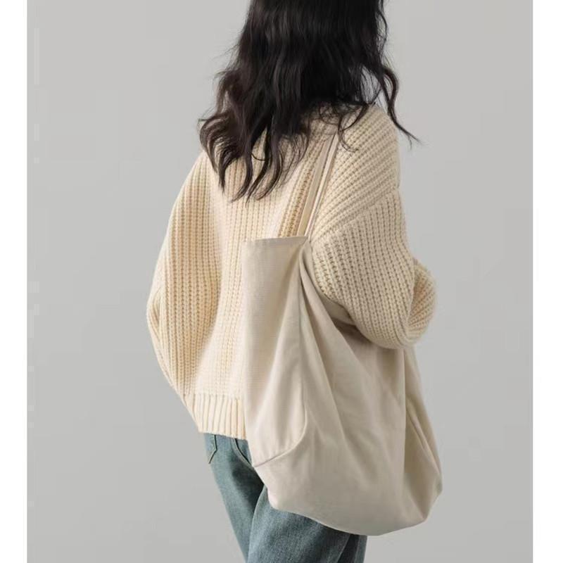 V-Neck Plain Button-Up Cardigan Product Image