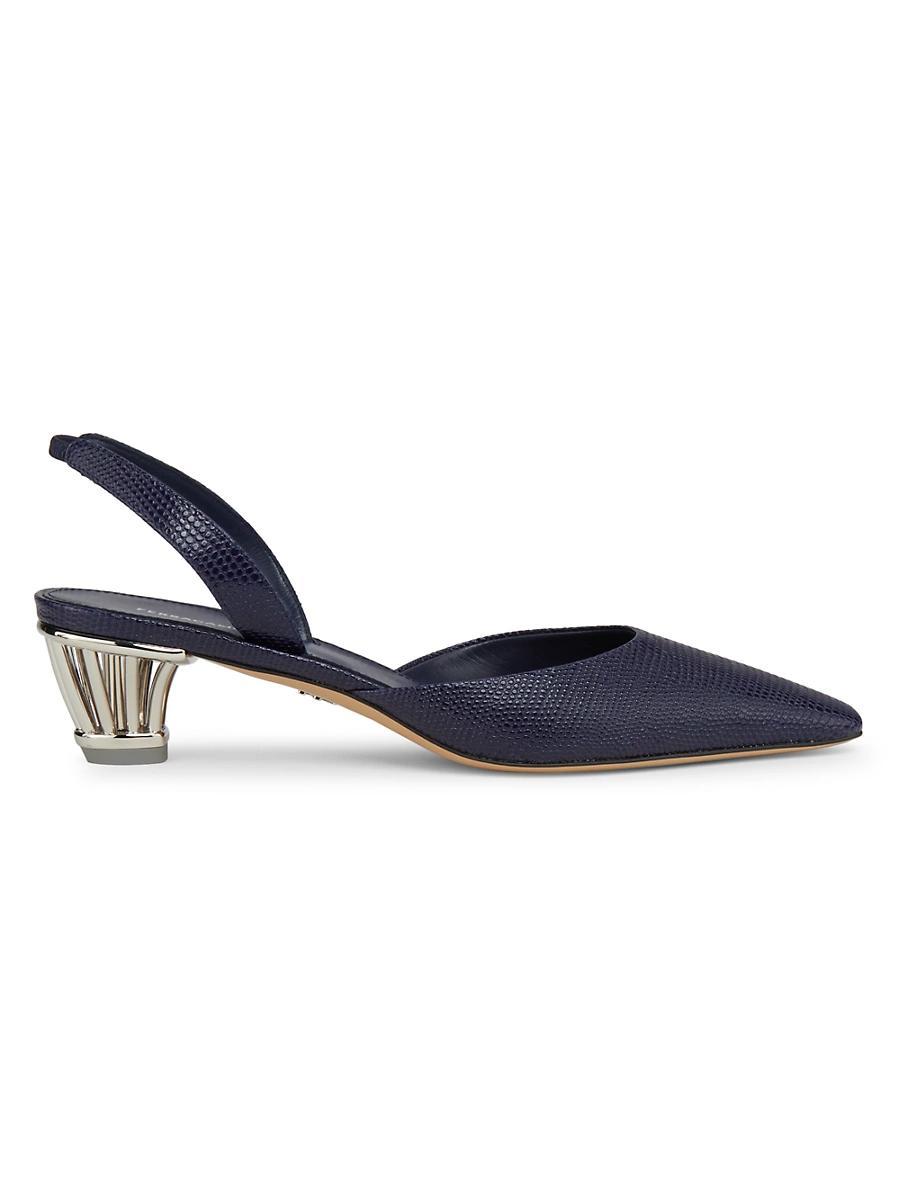 Womens Alyssa 40MM Leather Slingback Pumps Product Image