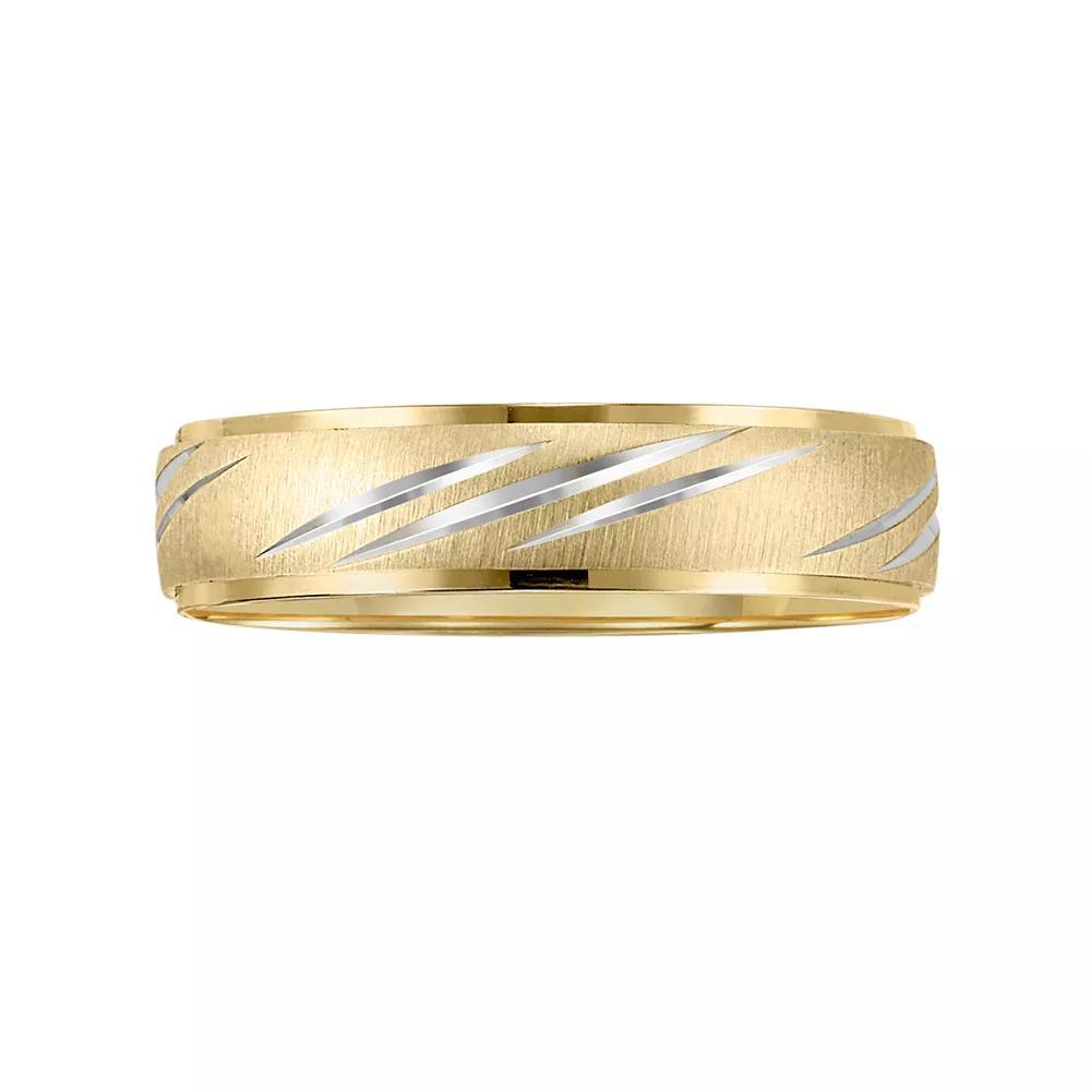 AXL 10k Gold Two Tone Men's Wedding Band, Multicolor Product Image