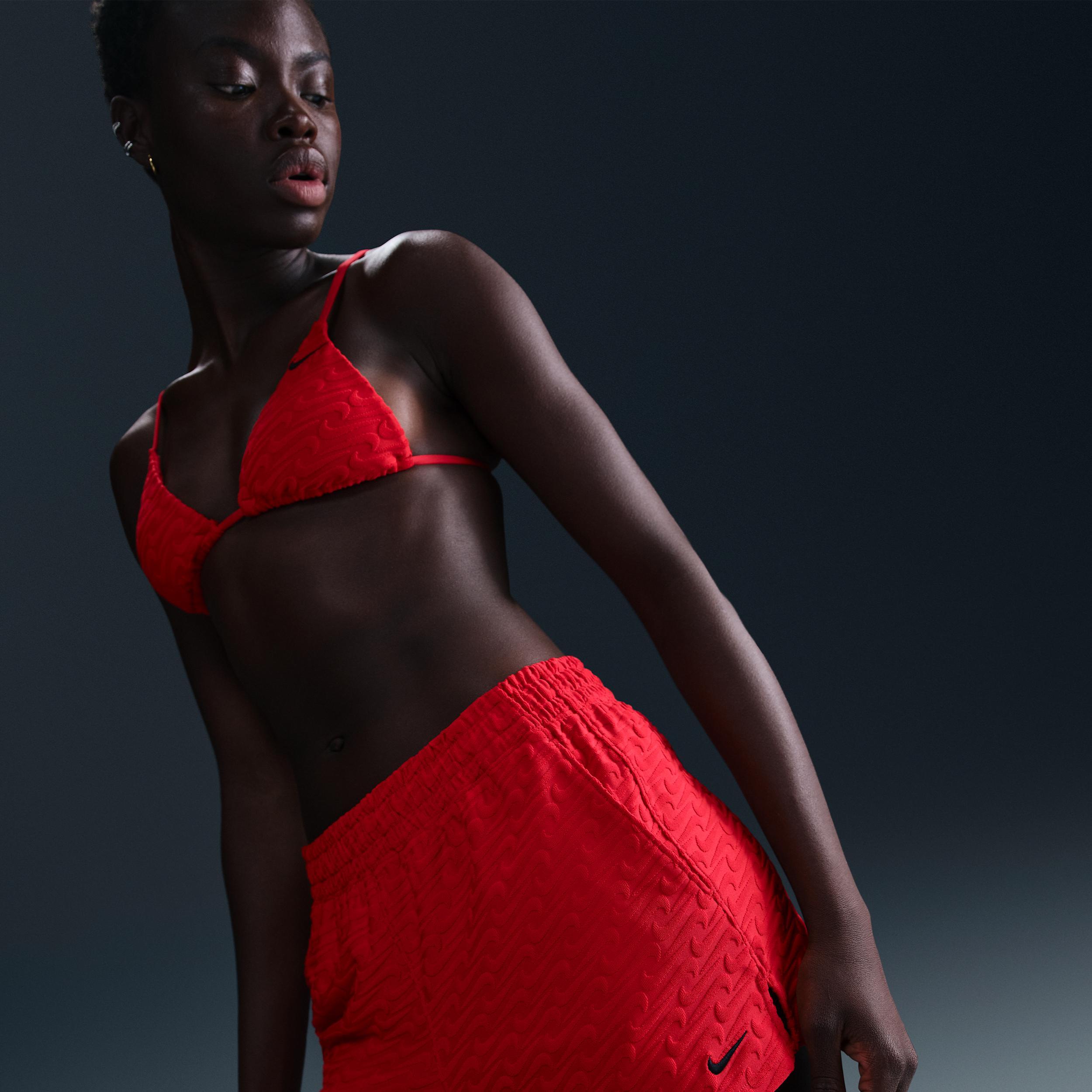 Nike Women's Swim Swoosh Link Terry Cover-Up Shorts Product Image