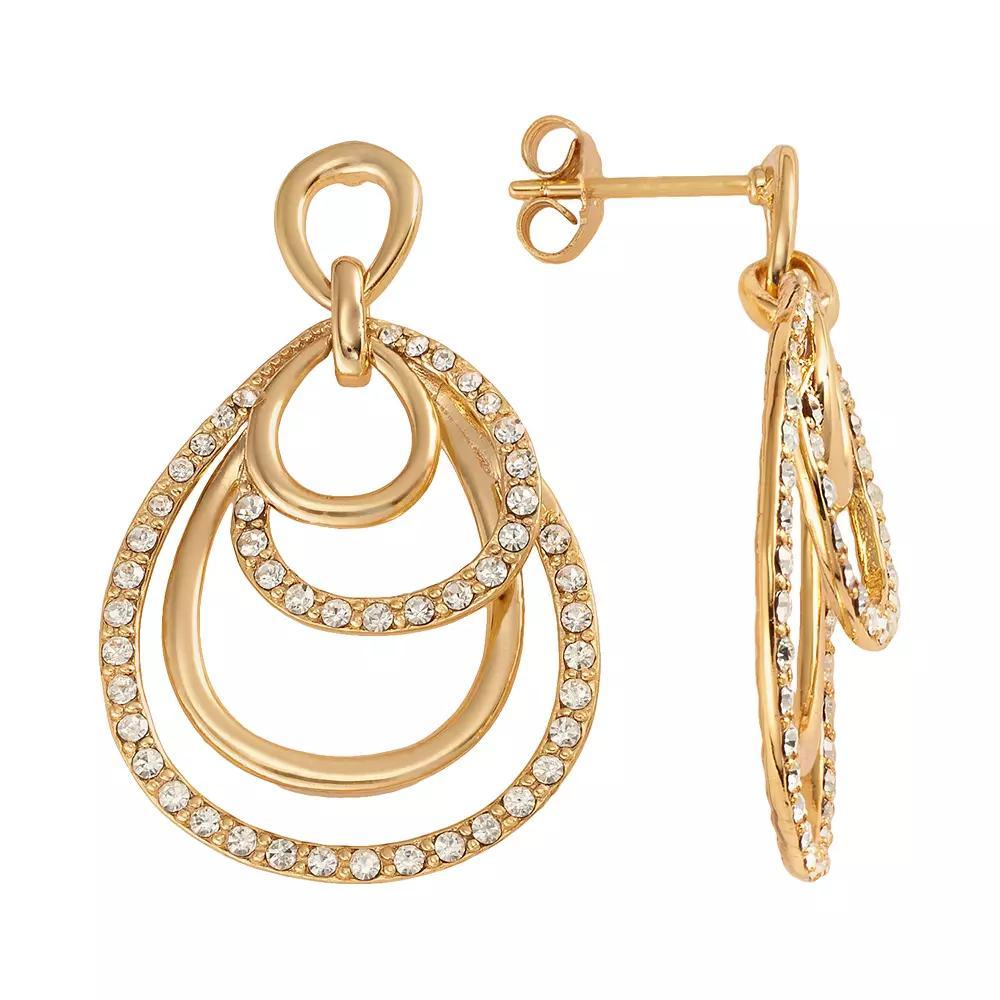 AMORE by SIMONE I. SMITH 18k Gold Over Silver Crystal Teardrop Earrings, Womens, Yellow Product Image