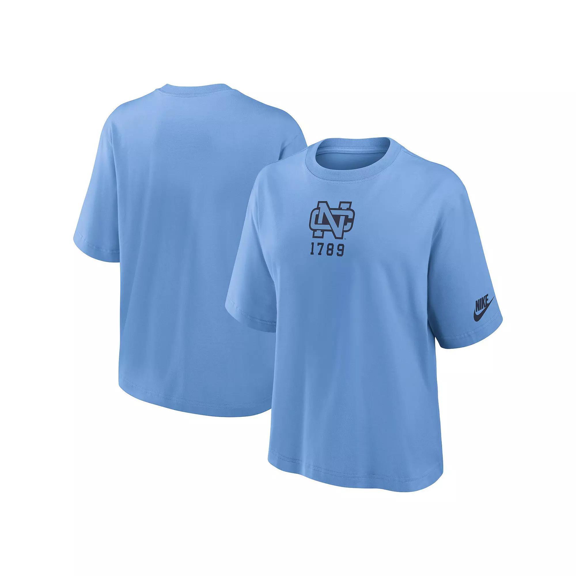 Women's Nike Carolina Blue North Carolina Tar Heels Boxy Legacy Established T-Shirt, Size: Medium Product Image
