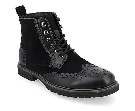 VANCE Virgil Men's Tru Comfort Foam Lace-up Ankle Boots, Size: 9, Brown Product Image