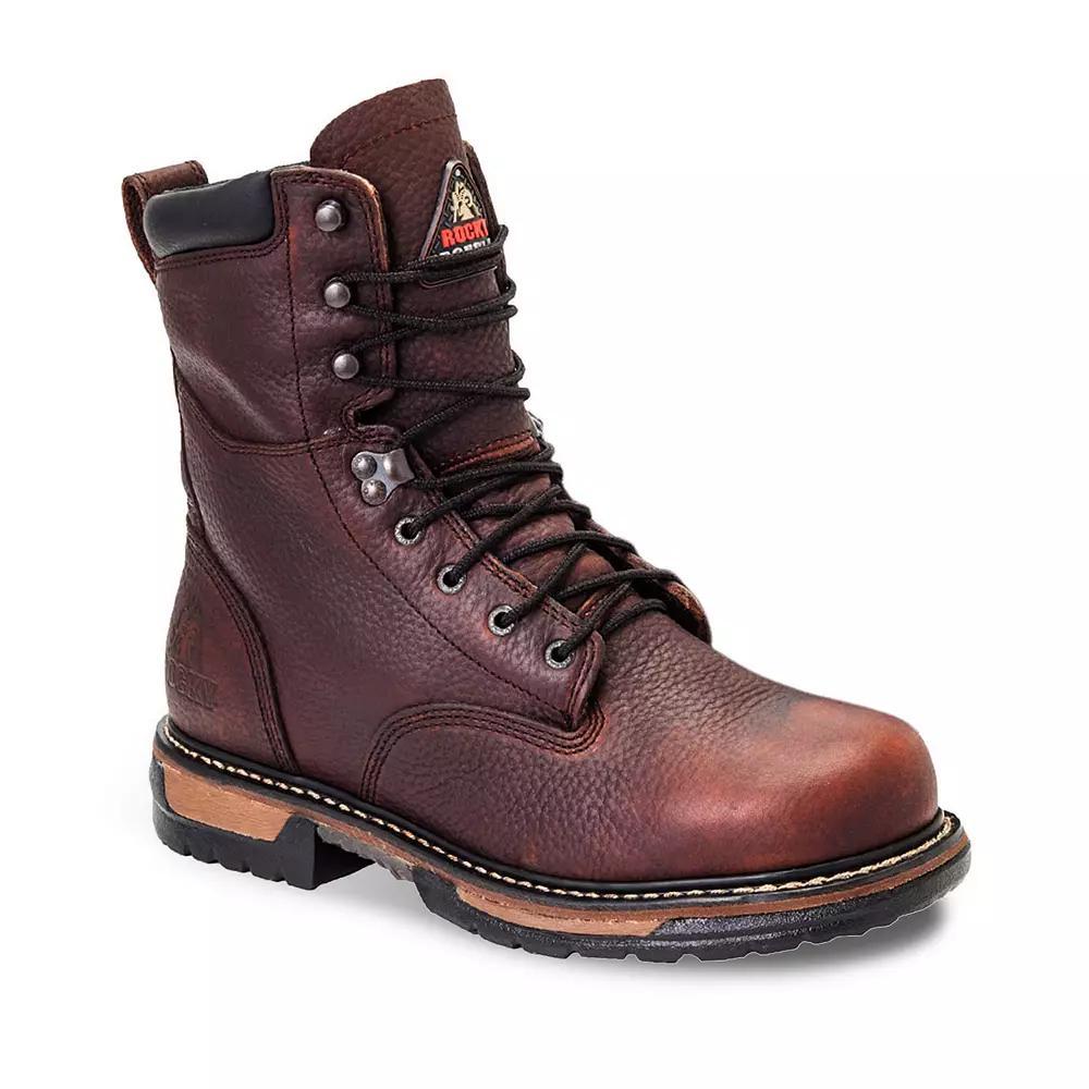 Rocky IronClad Men's 8-in. Waterproof Steel Toe Work Boots, Size: 11.5 Wide, Brown Product Image