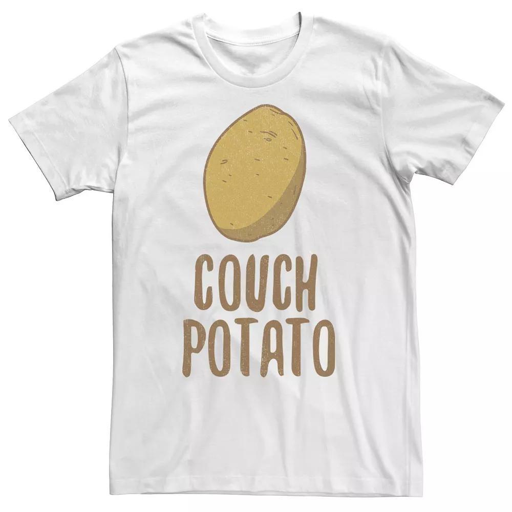 Men's Couch Potato Portrait Text Graphic Tee, Size: XXL, White Product Image