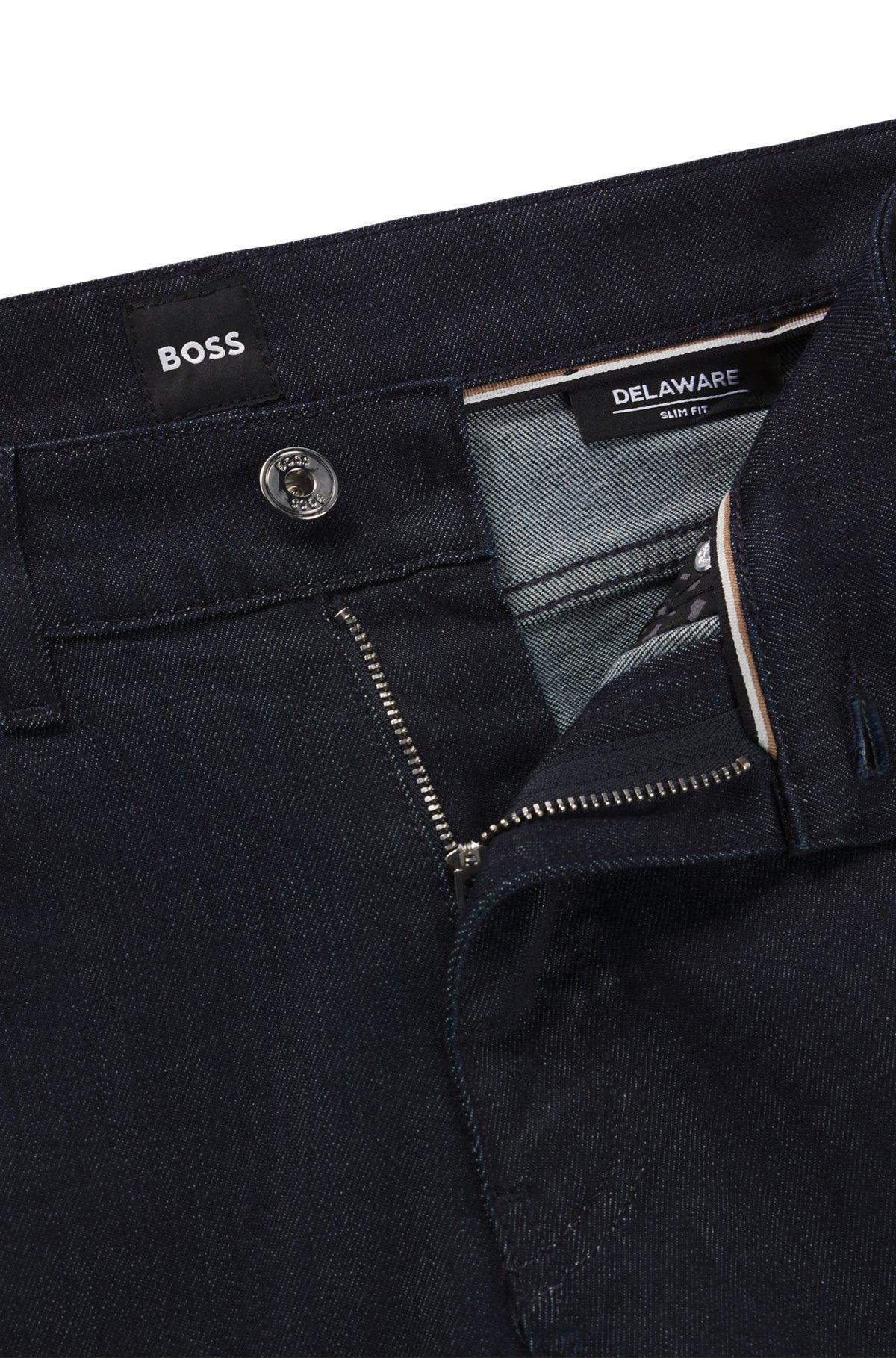 Delaware slim-fit jeans in indigo stretch denim Product Image