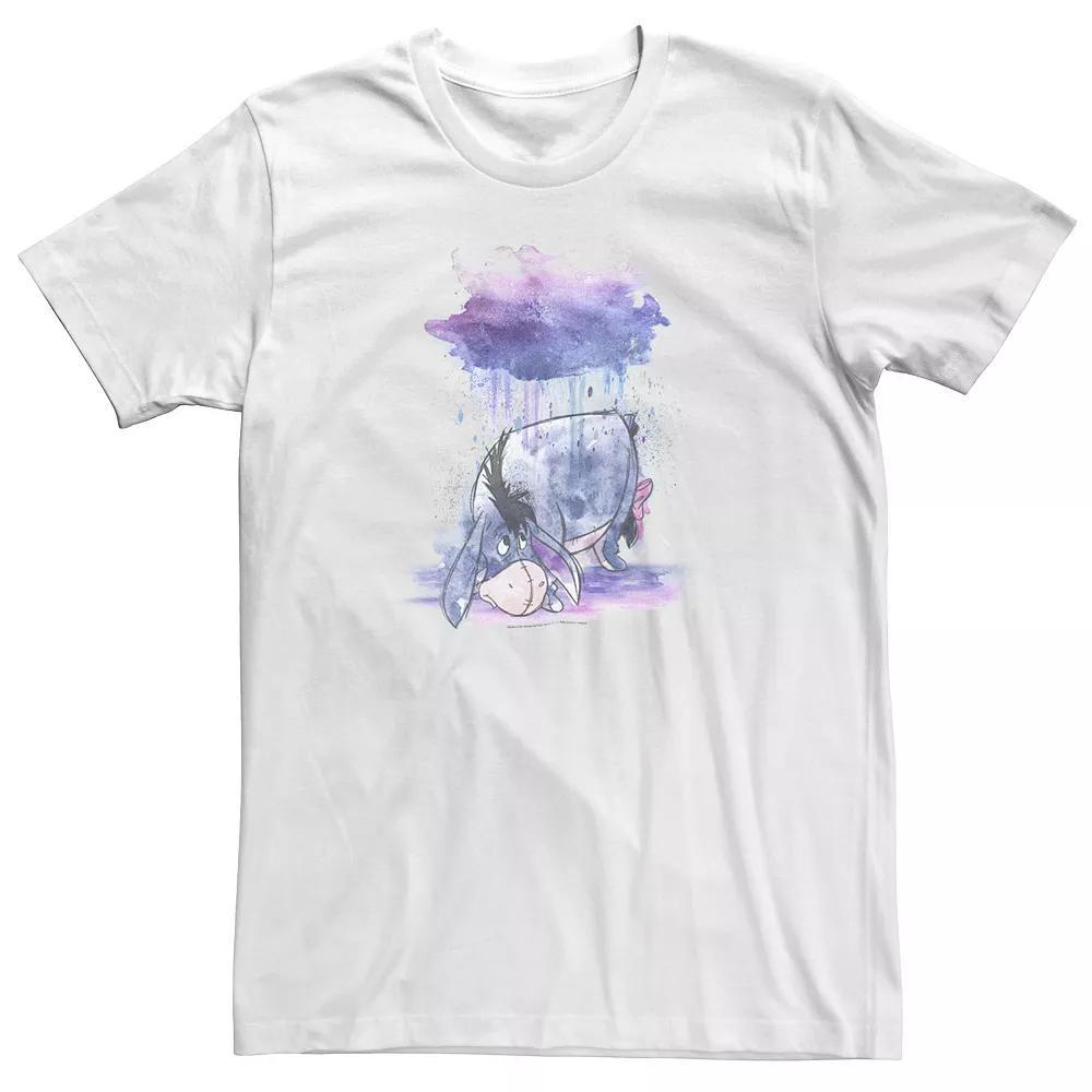 Big & Tall Disney Winnie The Pooh Eeyore Watercolor Rain Cloud Tee, Men's, Size: XXL Tall, White Product Image