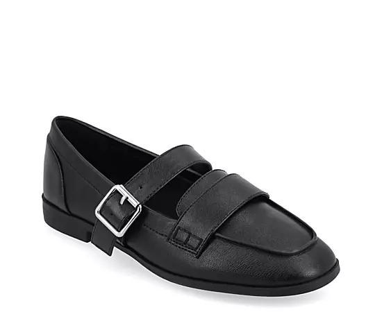 Womens Journee Collection Tru Comfort Foam Caspian Square Toe Loafer Flats Brown Suede Product Image