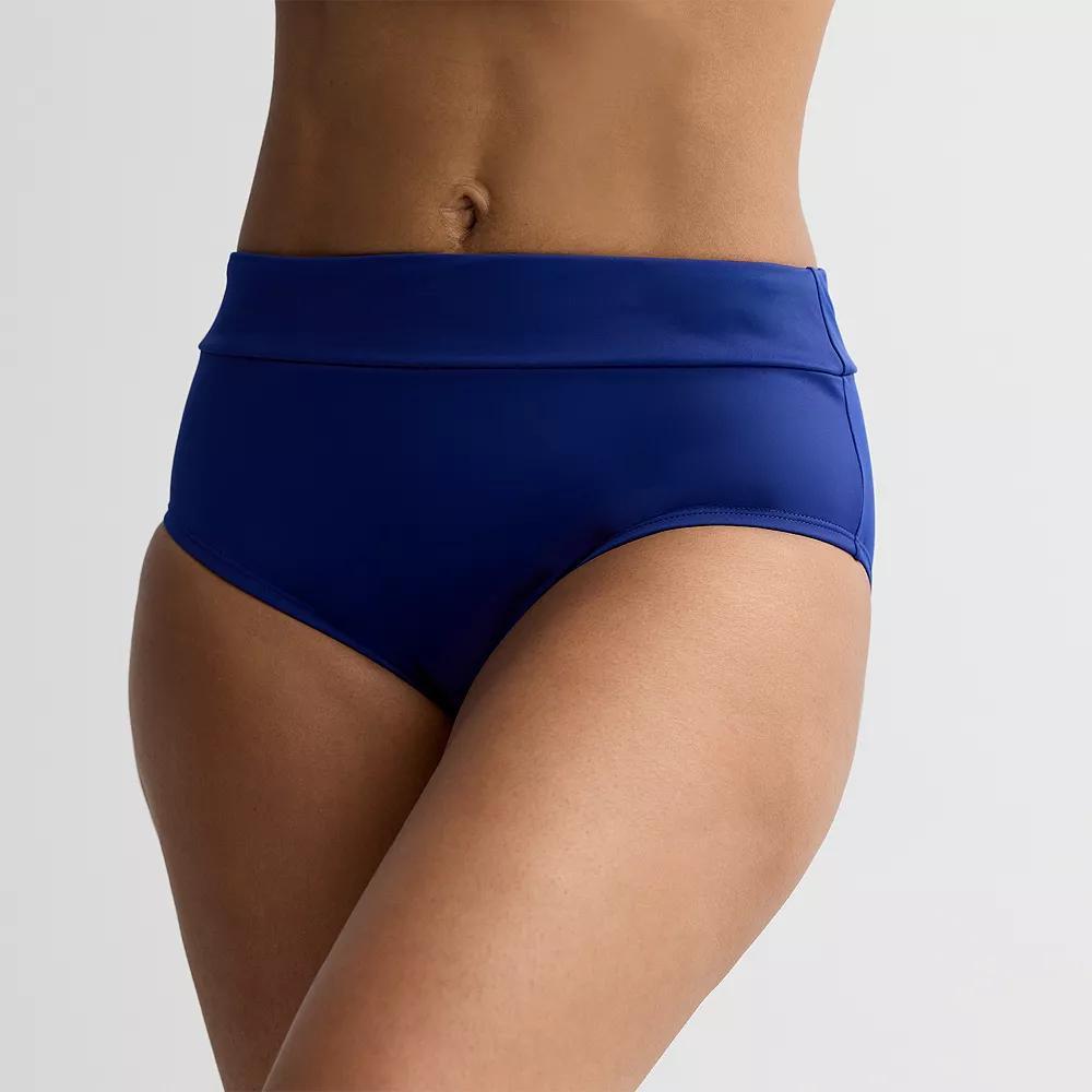 Women's Bal Harbour Tummy Control Swim Brief Bottoms, Size: Medium, Blue Product Image