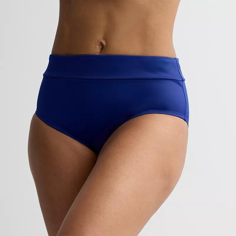 Women's Bal Harbour Tummy Control Swim Brief Bottoms, Size: Medium, Blue Product Image