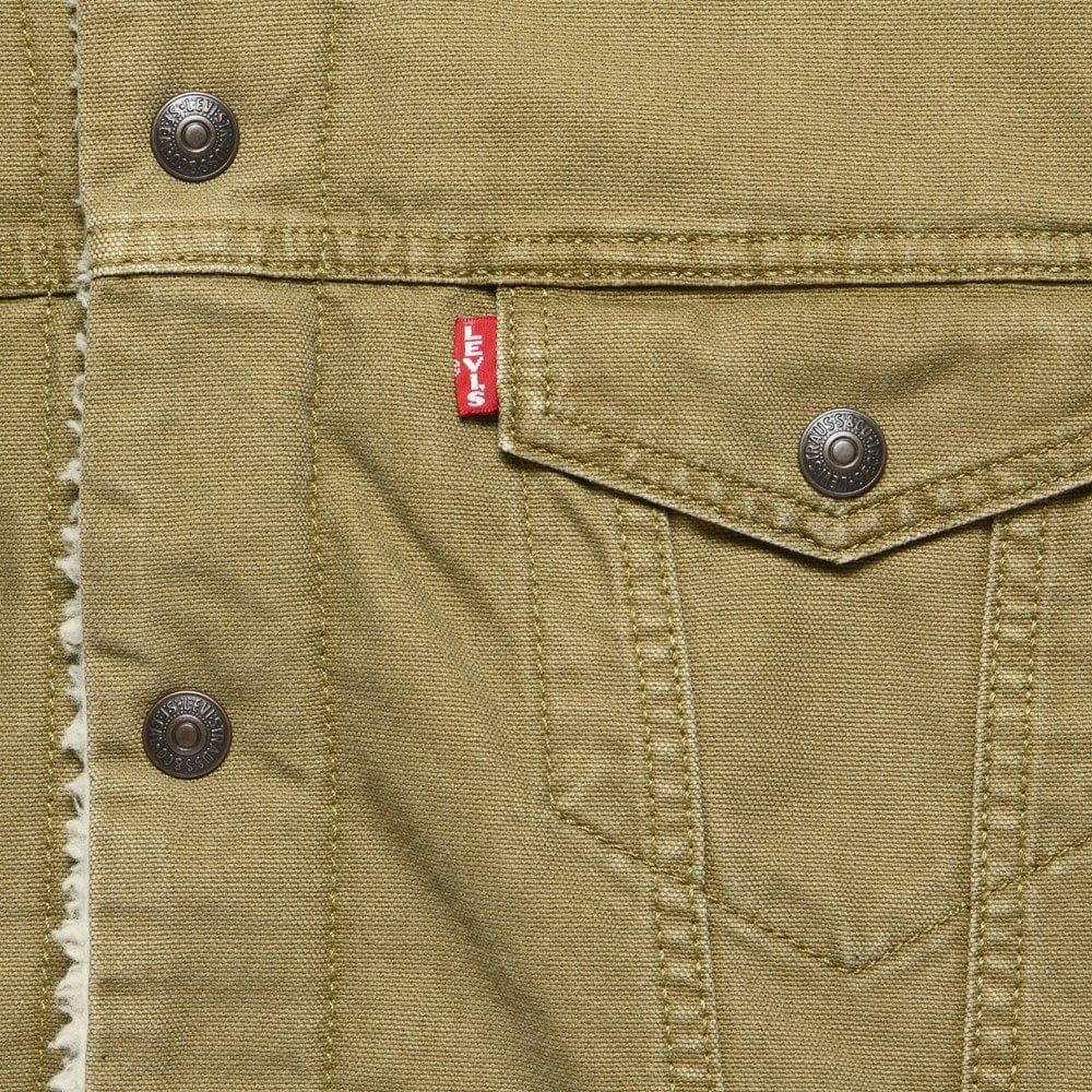 Type III Sherpa Trucker Jacket - Washed Cougar Canvas Product Image