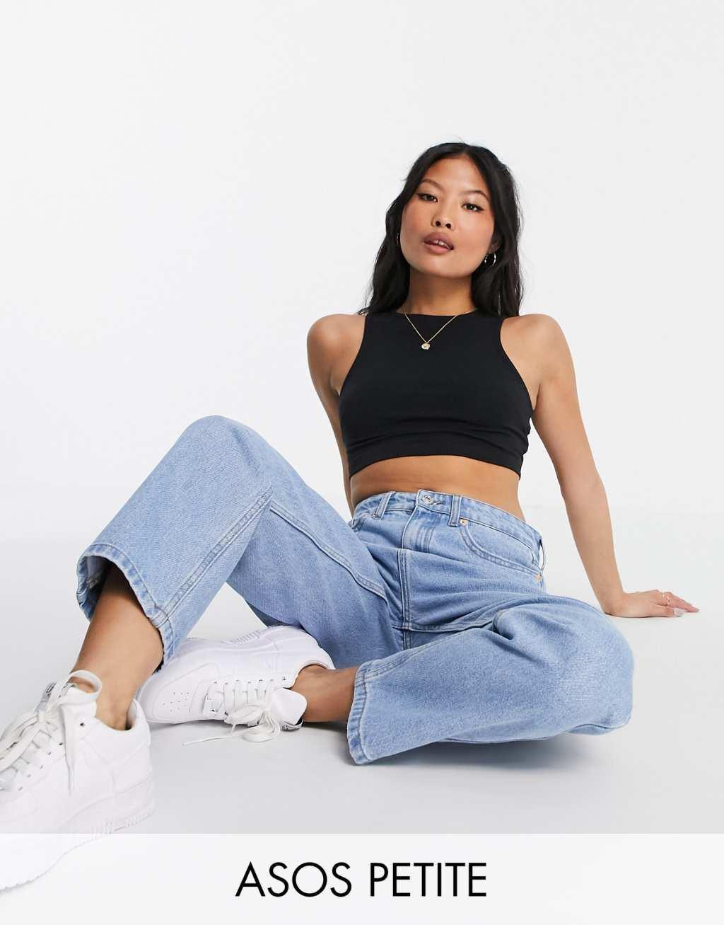 ASOS DESIGN Petite high neck super crop tank Product Image