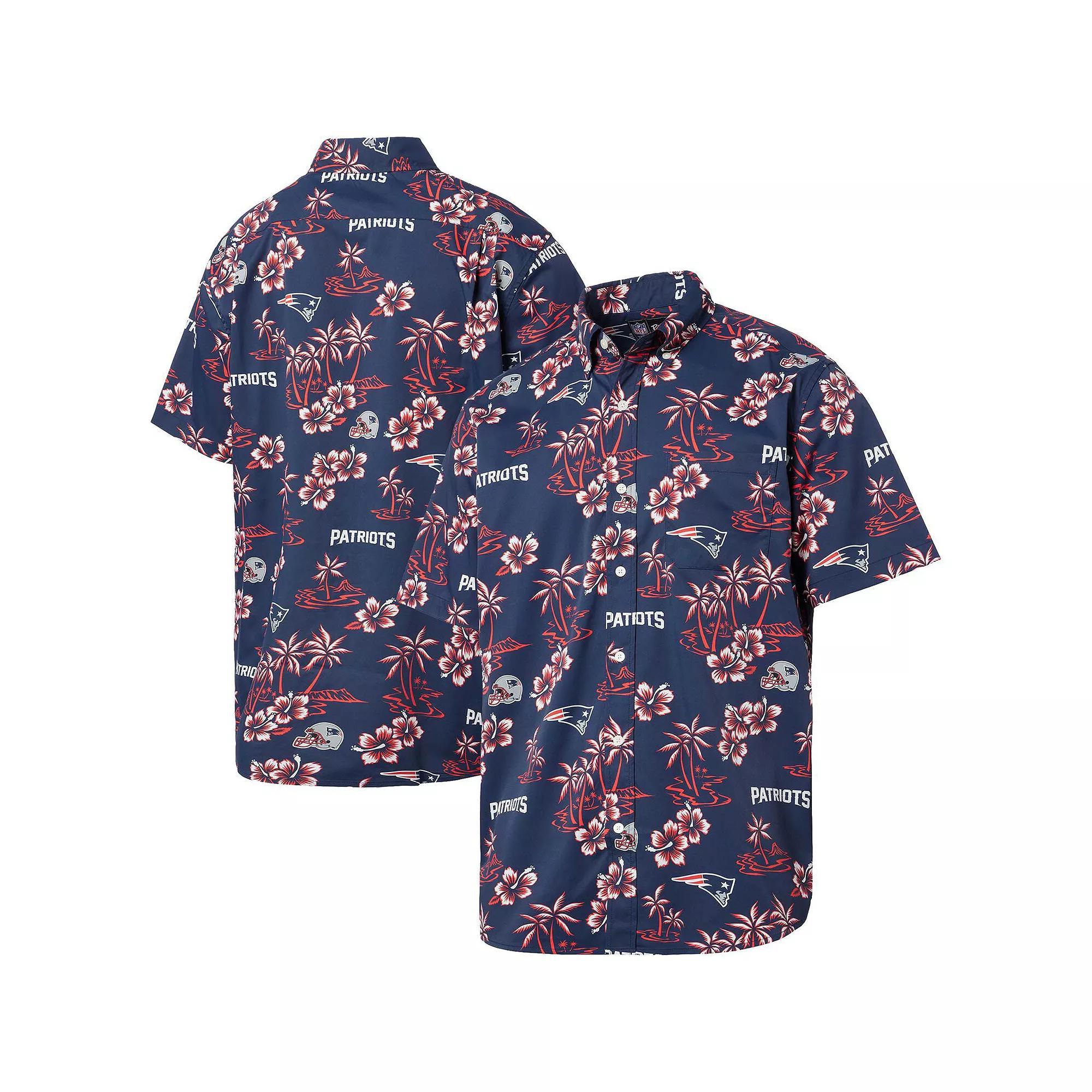 Mens Reyn Spooner New England Patriots Kekai Button-Up Shirt Blue Product Image