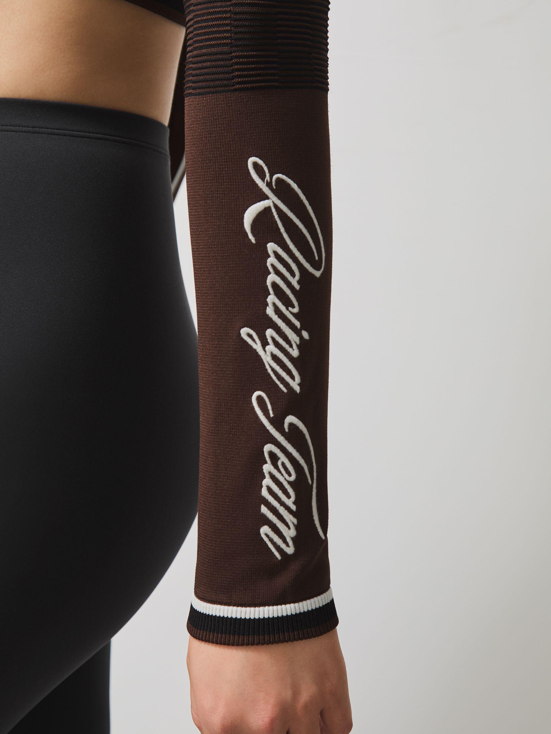 McLaren F1 Team Half-Zip Crop Top in Chocolate Brown Product Image
