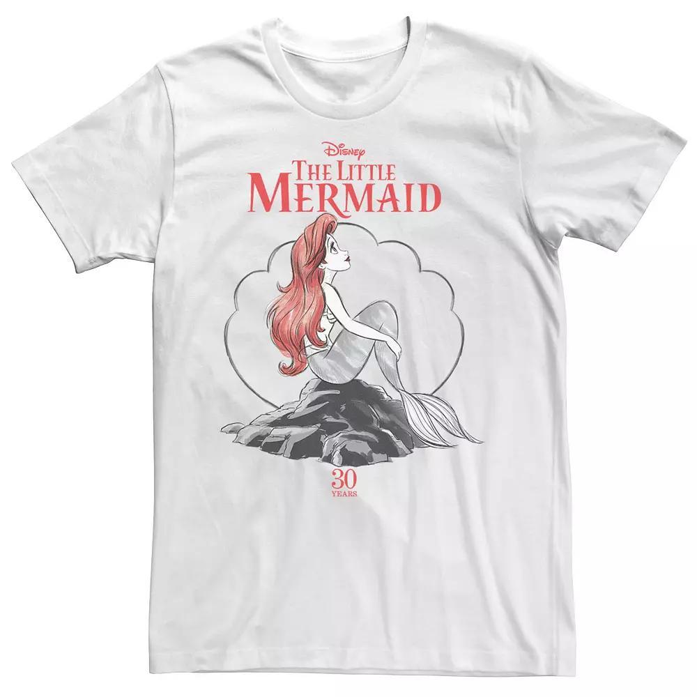 Disney's Little Mermaid Men's 30th Anniversary Ariel Graphic Tee, Size: 3XL, White Product Image