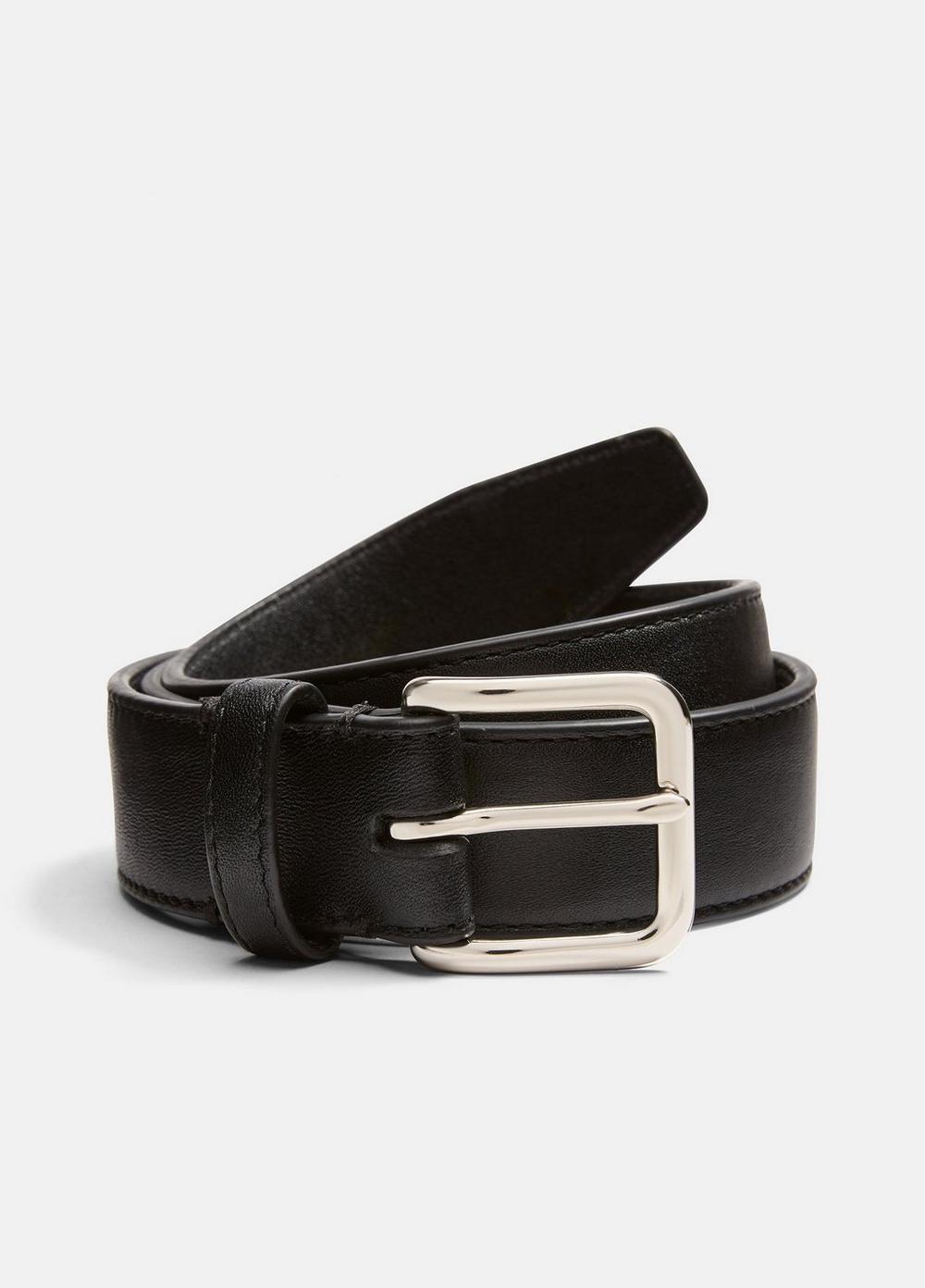 Womens Womens Classic Leather Belt, Black, Size XS Vince Product Image
