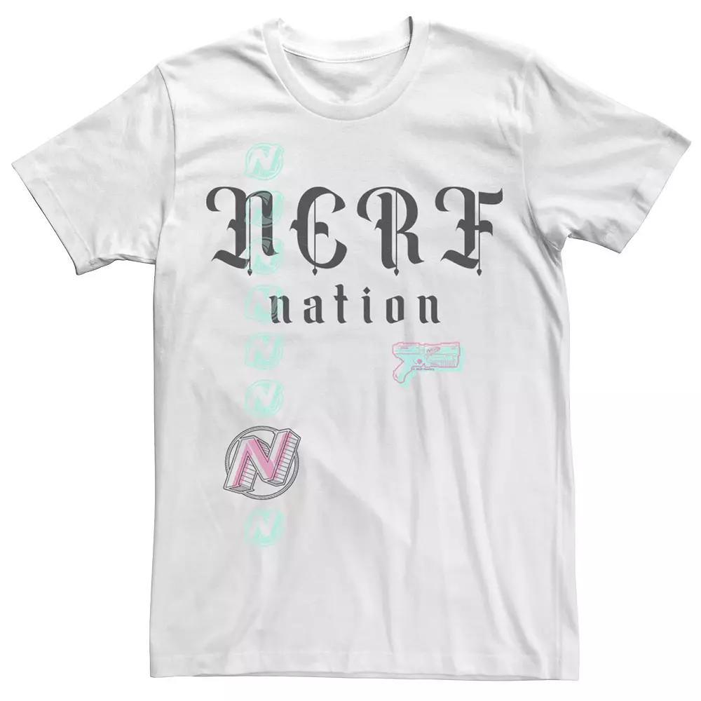 Men's Nerf Nation Logo Text Tee, Size: Large, White Product Image
