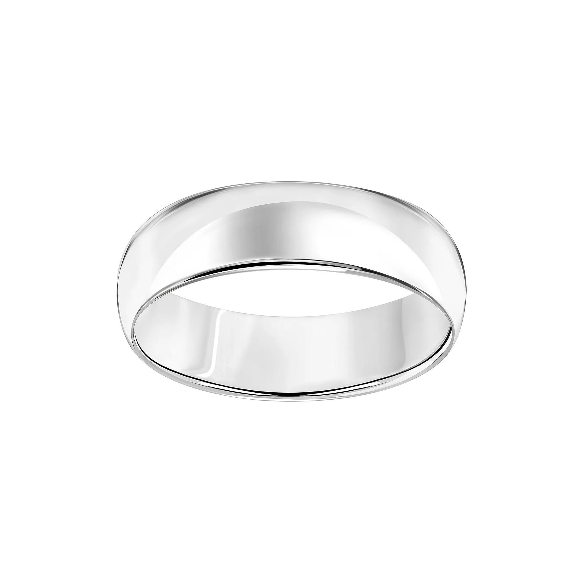 Women's 10KT WHITE GOLD 6MM LOW DOME BAND, Size: 10.50 Product Image