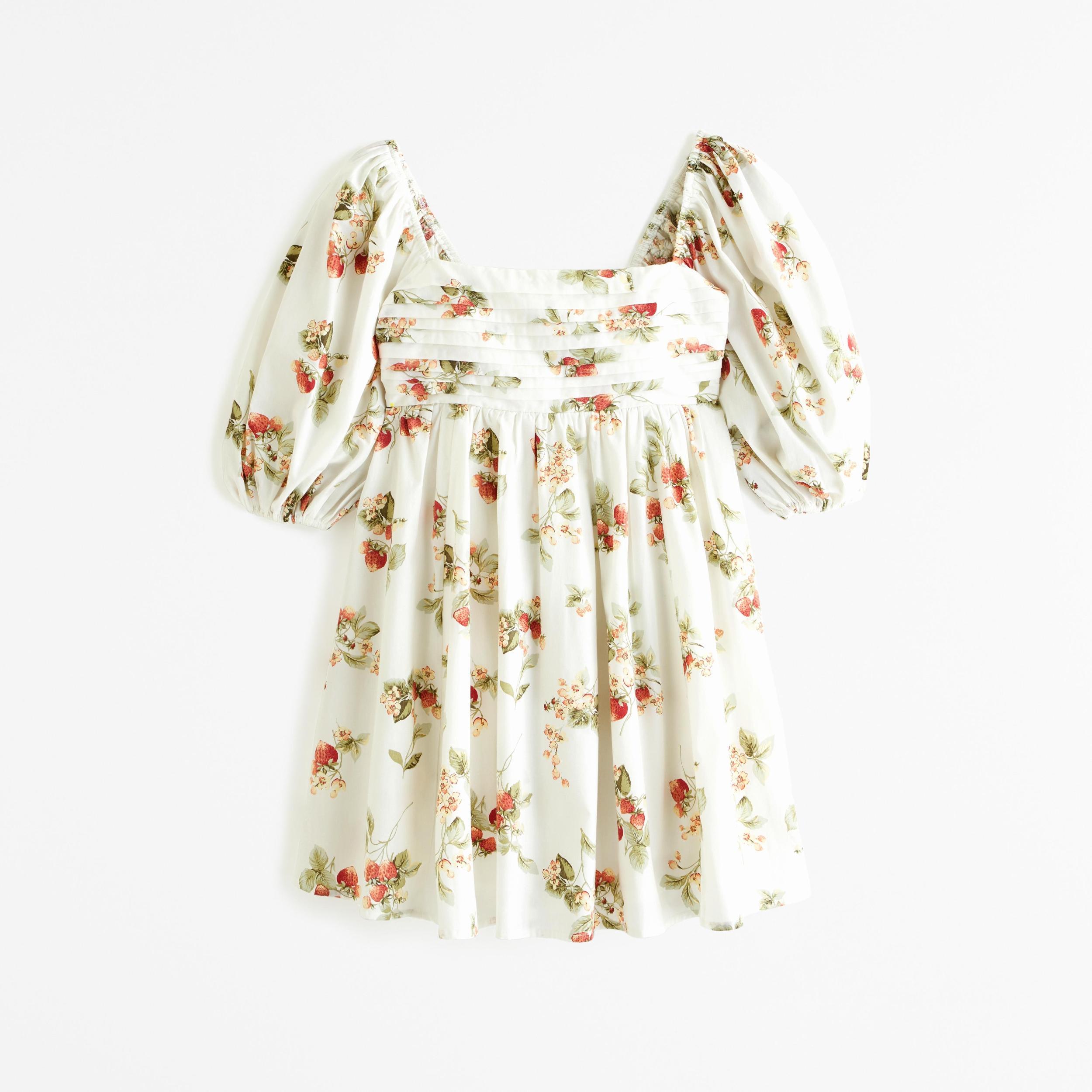 The A&F Emerson Poplin Puff Sleeve Mini Dress Product Image