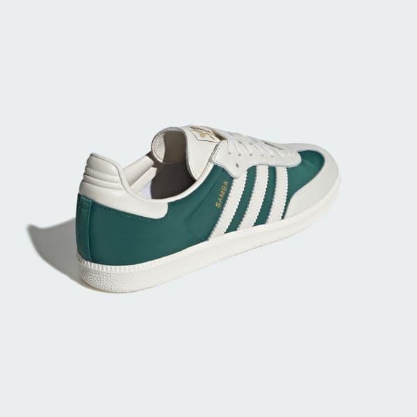 Mens adidas Samba OG Athletic Shoe Off White / Collegiate Green Product Image