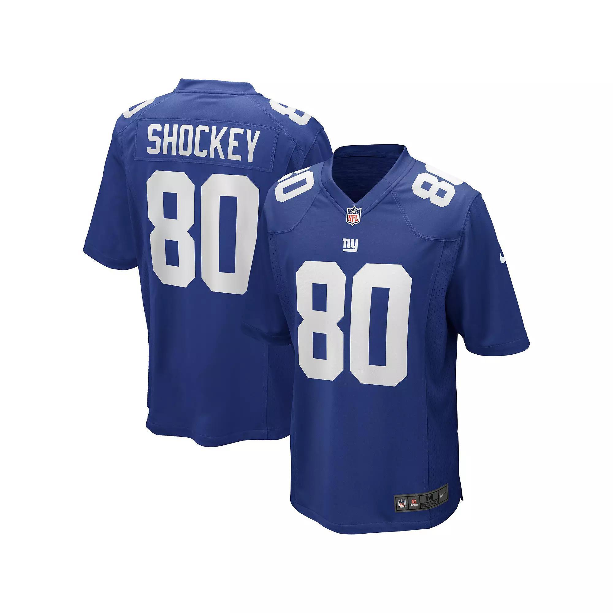 Men's Nike Jeremy Shockey Royal New York Giants Game Retired Player Jersey, Size: 5XL, Blue Product Image