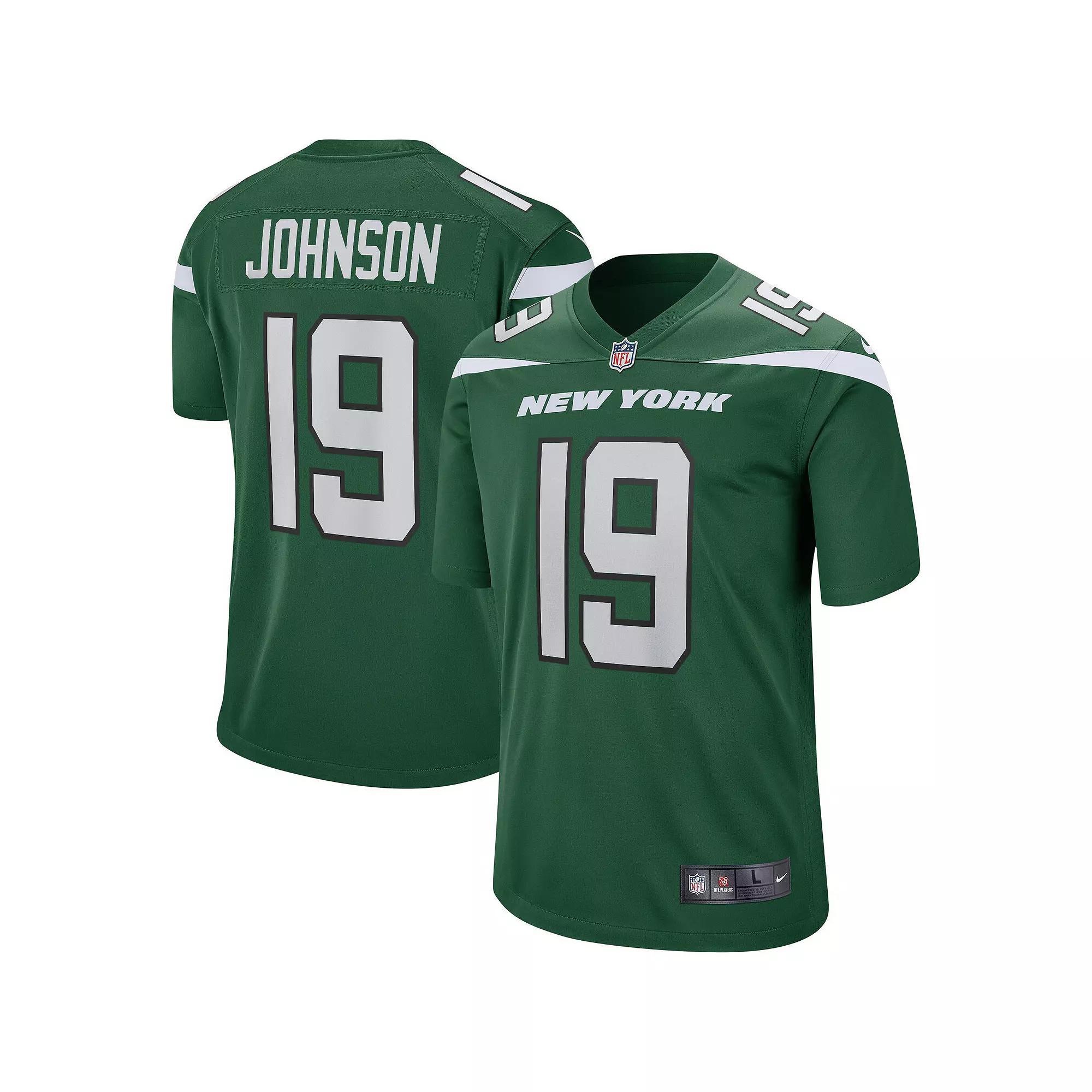 Men's Nike Keyshawn Johnson Gotham Green New York Jets Game Retired Player Jersey, Size: 3XL Product Image