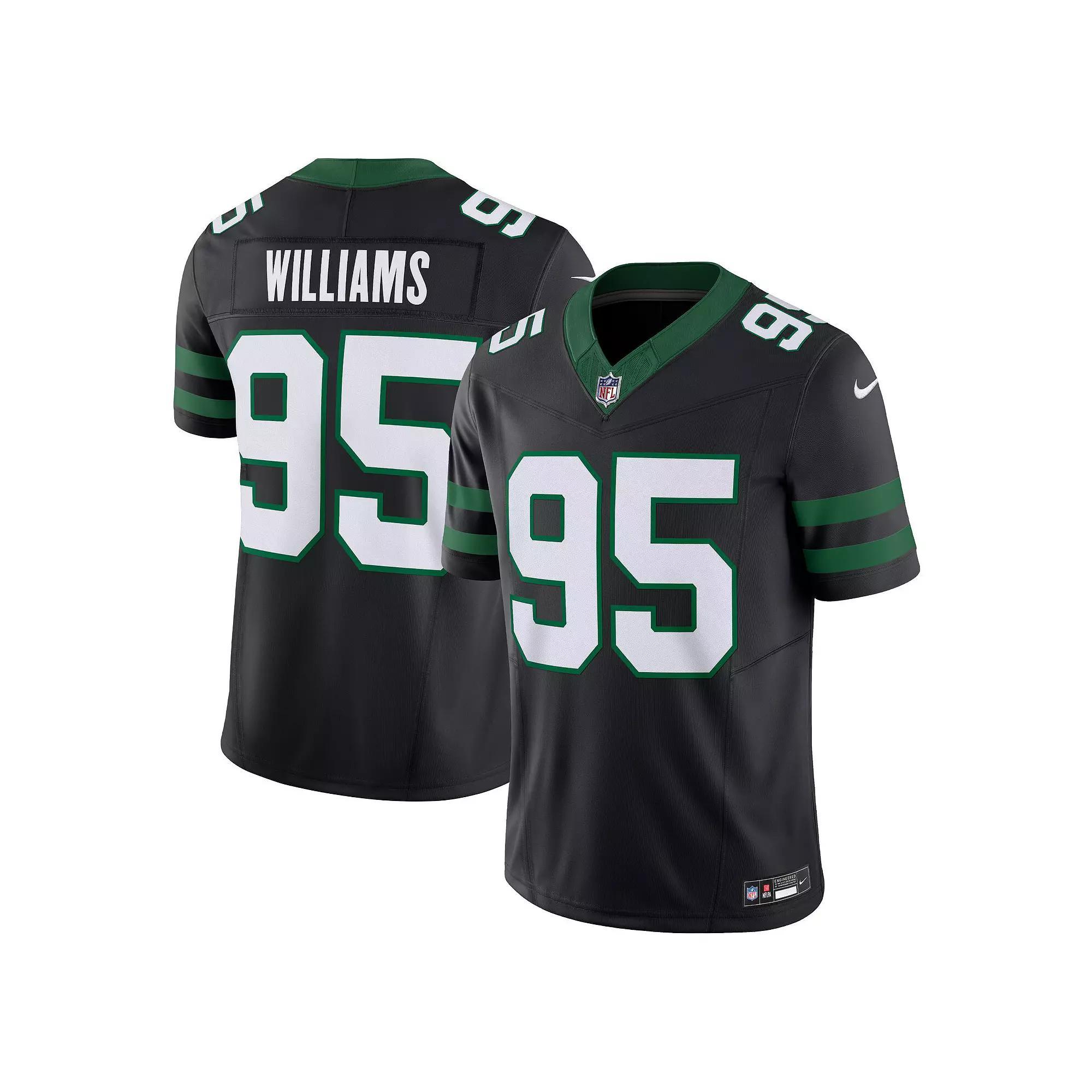 Men's Nike Quinnen Williams Legacy Black New York Jets Alternate Vapor F.U.S.E. Limited Jersey, Size: Medium Product Image