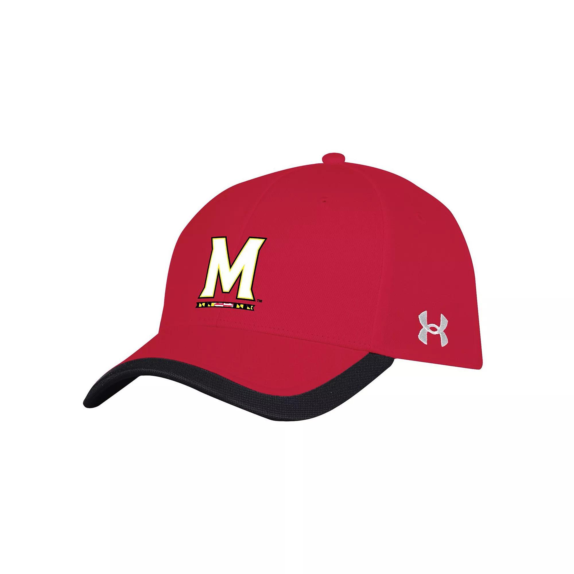 Men's Under Armour  Red Maryland Terrapins Sideline Blitzing Accent Adjustable Hat Product Image