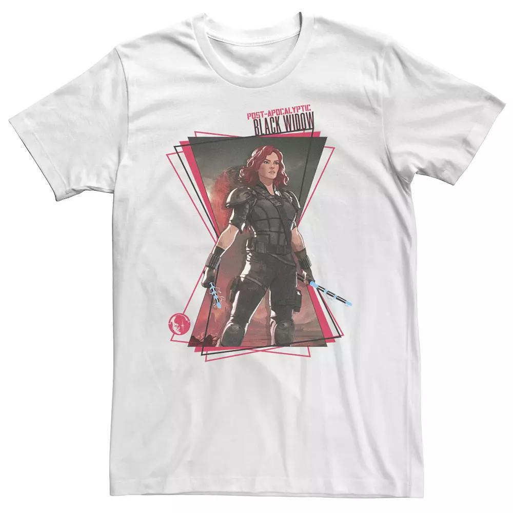 Men's Marvel What If Black Widow Hourglass Tee, Size: XS, White Product Image
