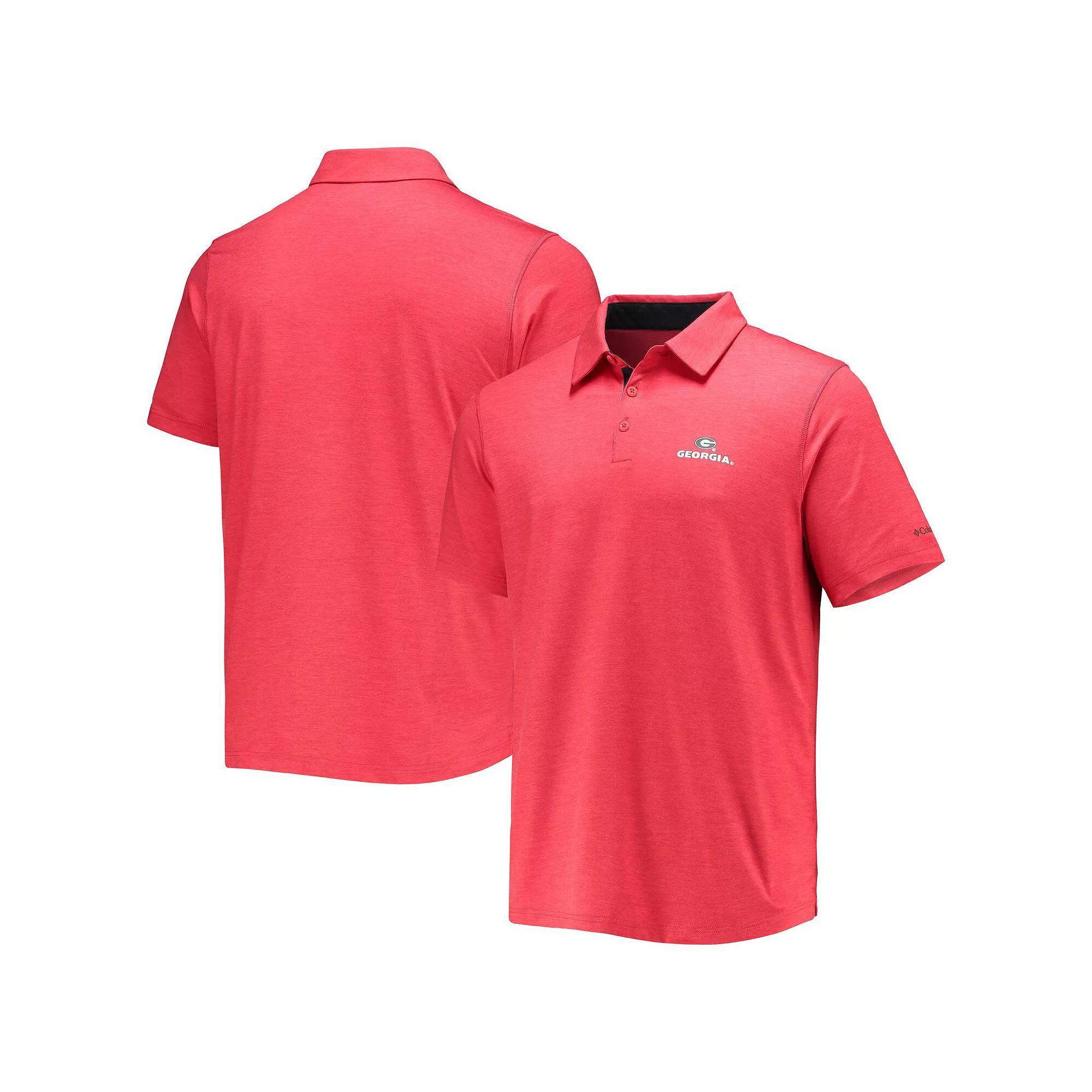 Men's Columbia Red Georgia Bulldogs Tech Trail Omni-Shade Polo, Size: Large Product Image