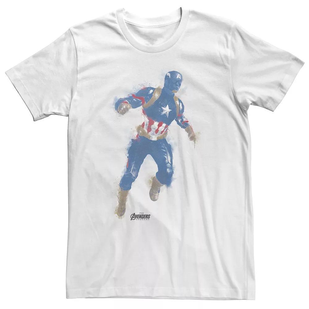 Big & Tall Marvel Avengers Endgame Captain America Graphic Tee, Men's, Size: 4XL, White Product Image