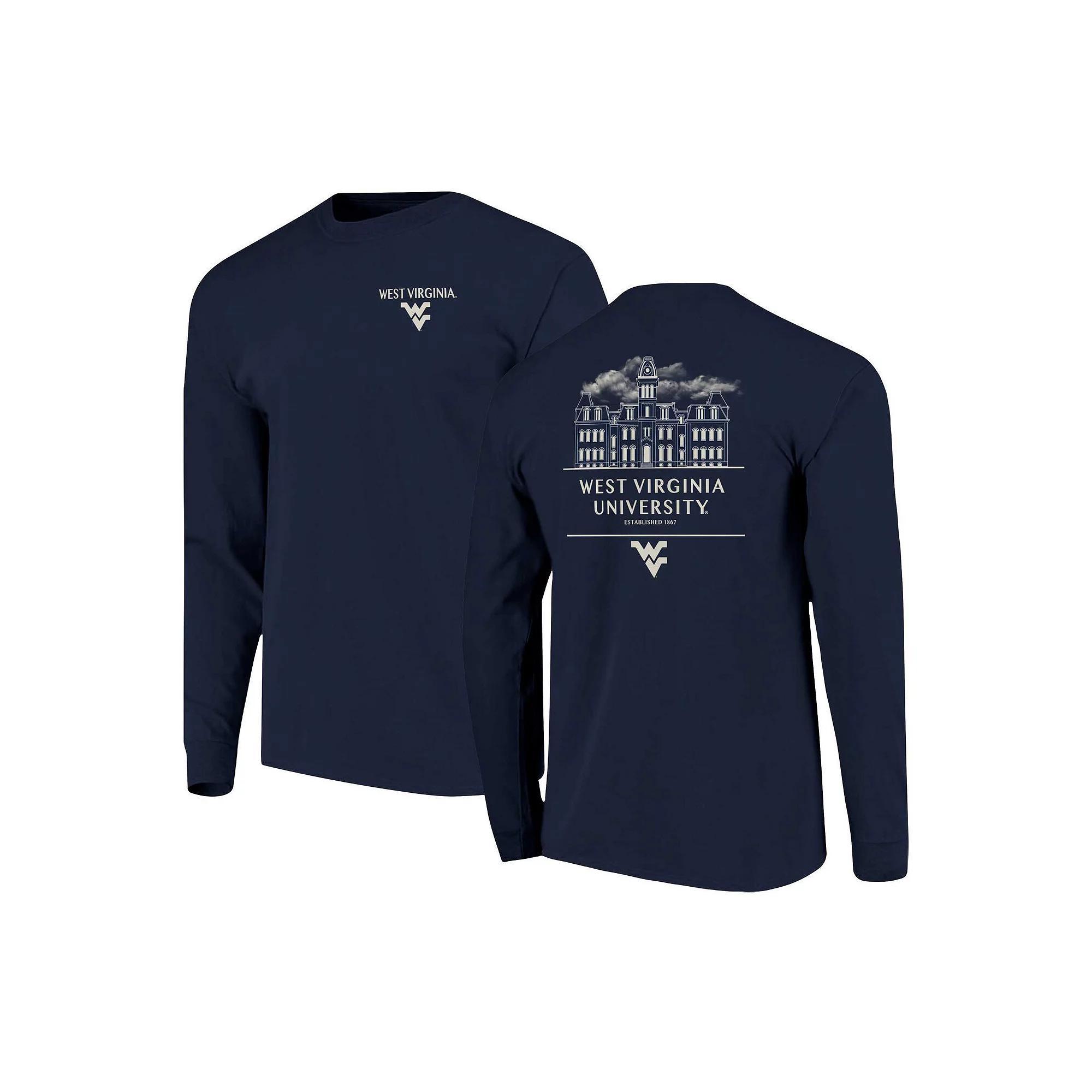 Mens West Virginia Mountaineers Comfort Colors Campus Nights Long Sleeve T-Shirt Blue Product Image