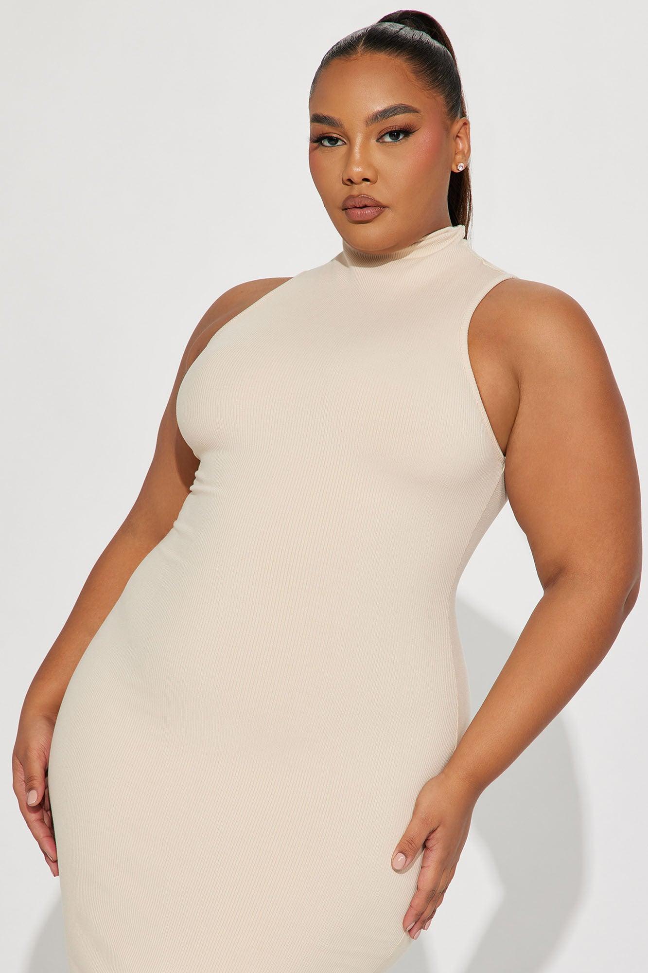 Laila Snatched Maxi Dress - Cream Product Image