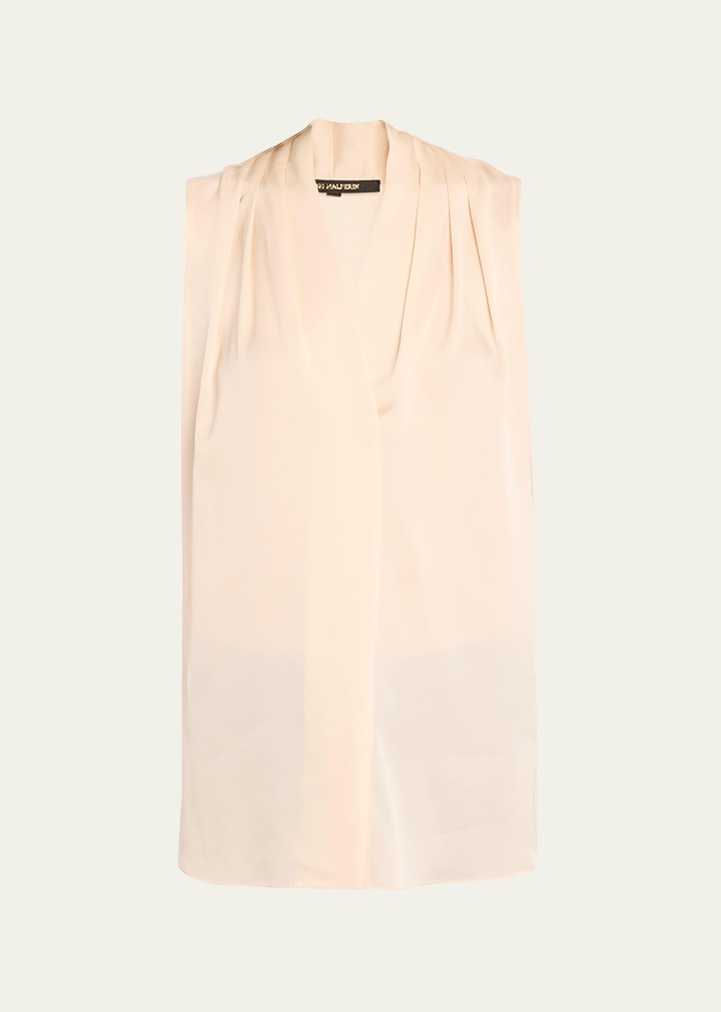 Womens Mila Sleeveless Silk-Blend Blouse Product Image