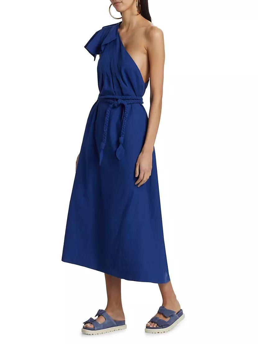 Leaf One-Shoulder Midi Dress Product Image