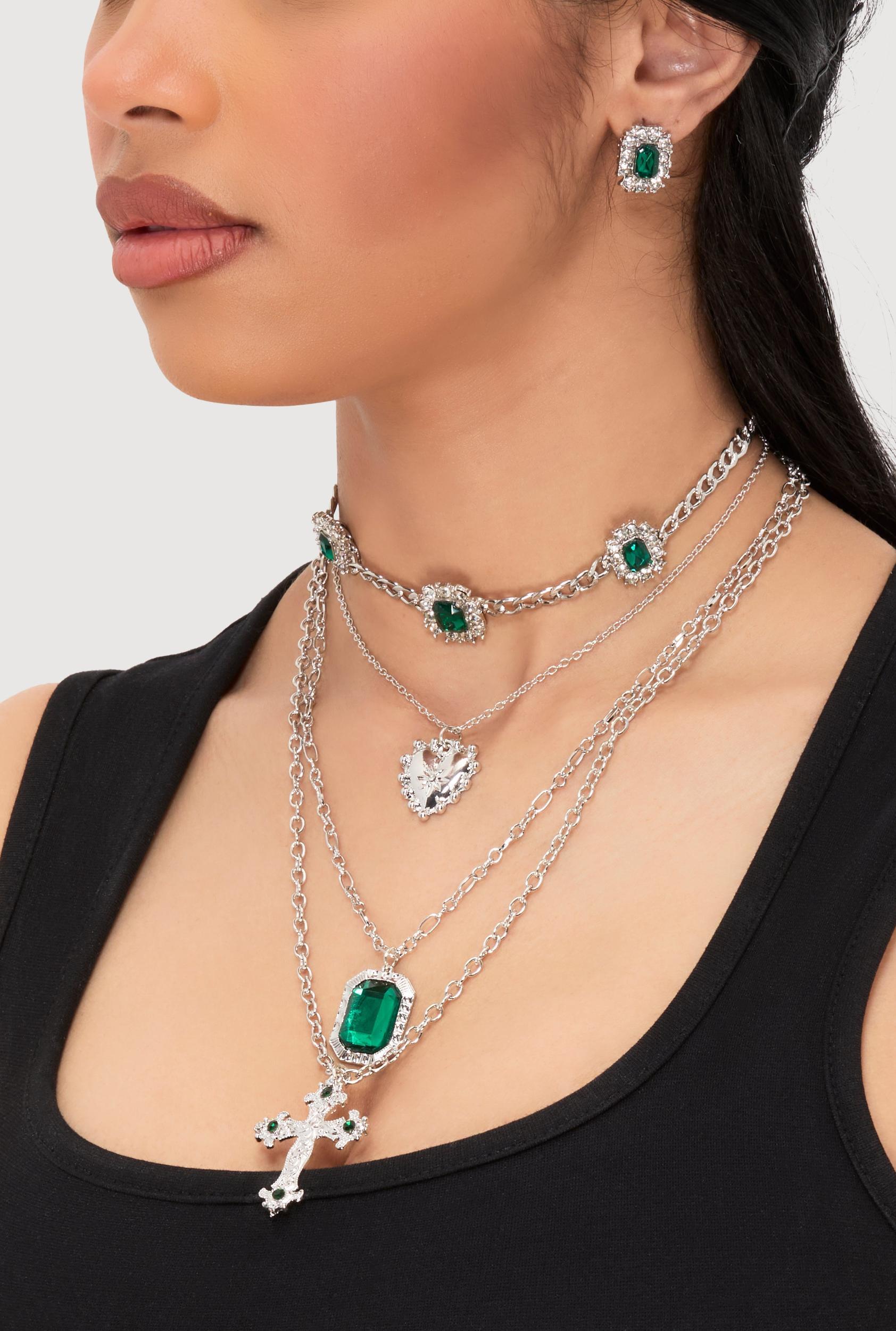 Heart Charm Anklet Trio with Toe Ring Female Product Image
