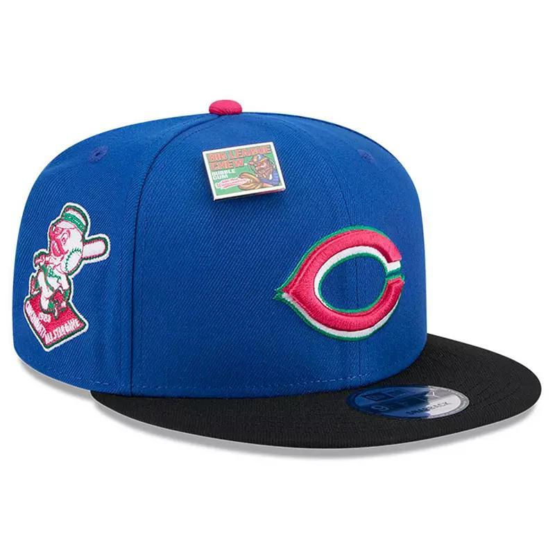 Men's New Era Royal/Black Boston Red Sox Watermelon Big League Chew Flavor Pack 9FIFTY Snapback Hat, Blue Product Image