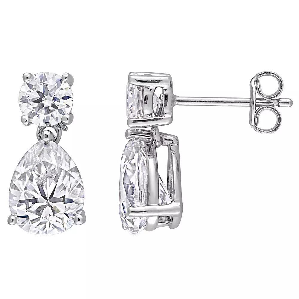Stella Grace Sterling Silver 5 Carat T.W. Lab-Created Moissanite Teardrop Stud Earrings, Women's Product Image
