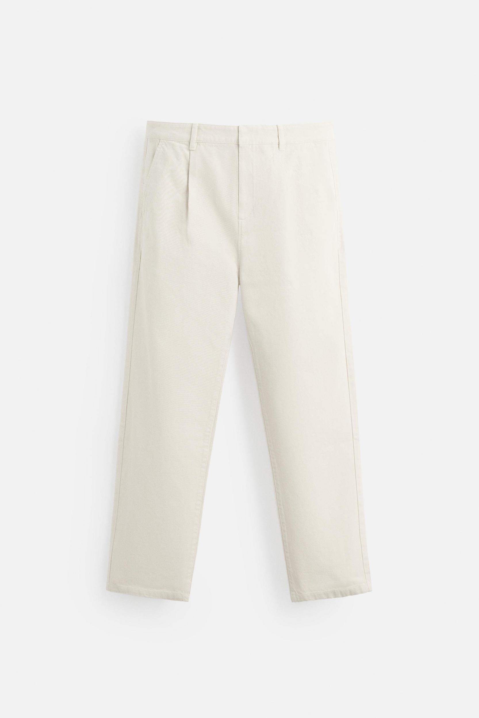 PLEATED STRAIGHT FIT PANTS Product Image