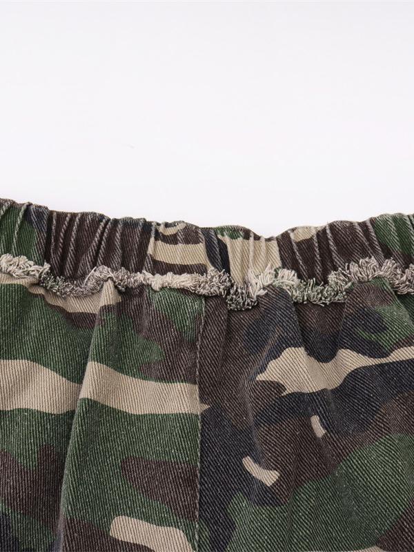 Men's Retro Camo Loose Casual Cargo Pants Product Image