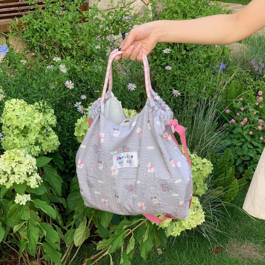 Top Handle Print Applique Crossbody Bag Product Image