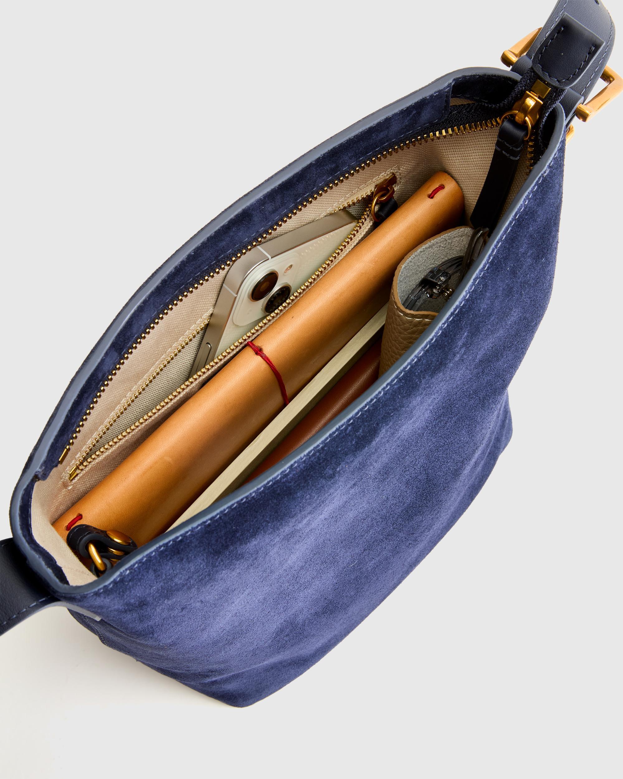 Quince | Women's Italian Suede Bucket Crossbody Suede Leather Product Image