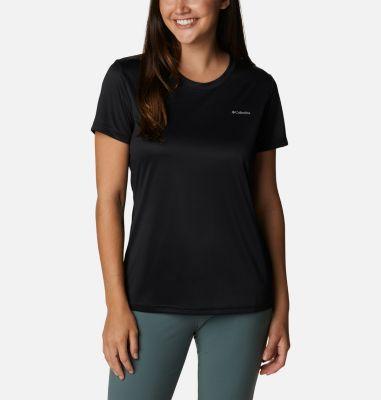 Women's Columbia Hike Crewneck Active Tee, Size: Medium, Black Product Image