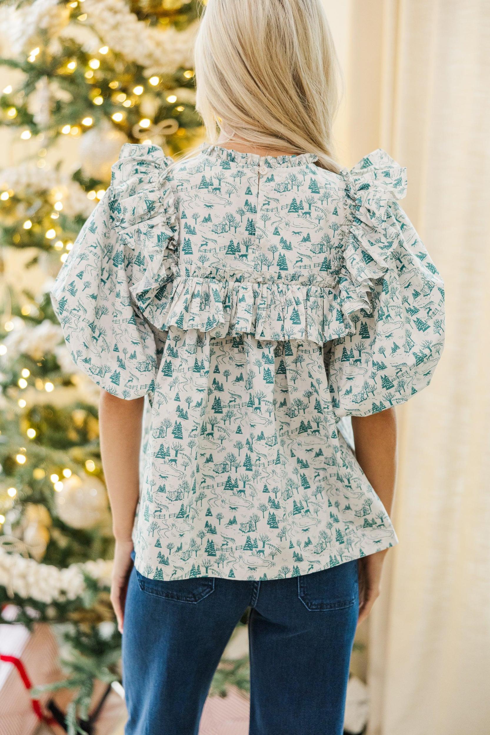 Feeling Close To You Cream Toile Blouse Female Product Image