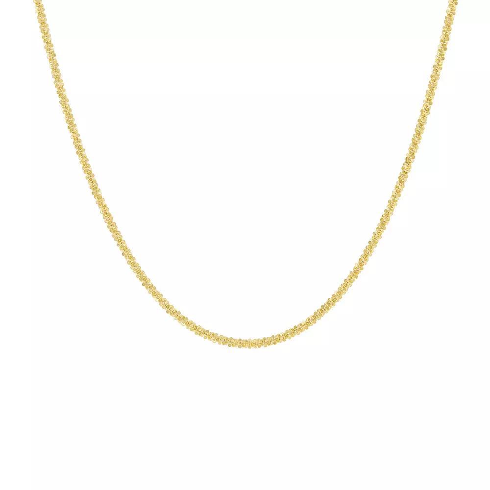PRIMROSE Sterling Silver Sparkle Chain Necklace, Women's, Size: 20", Gold Tone Product Image