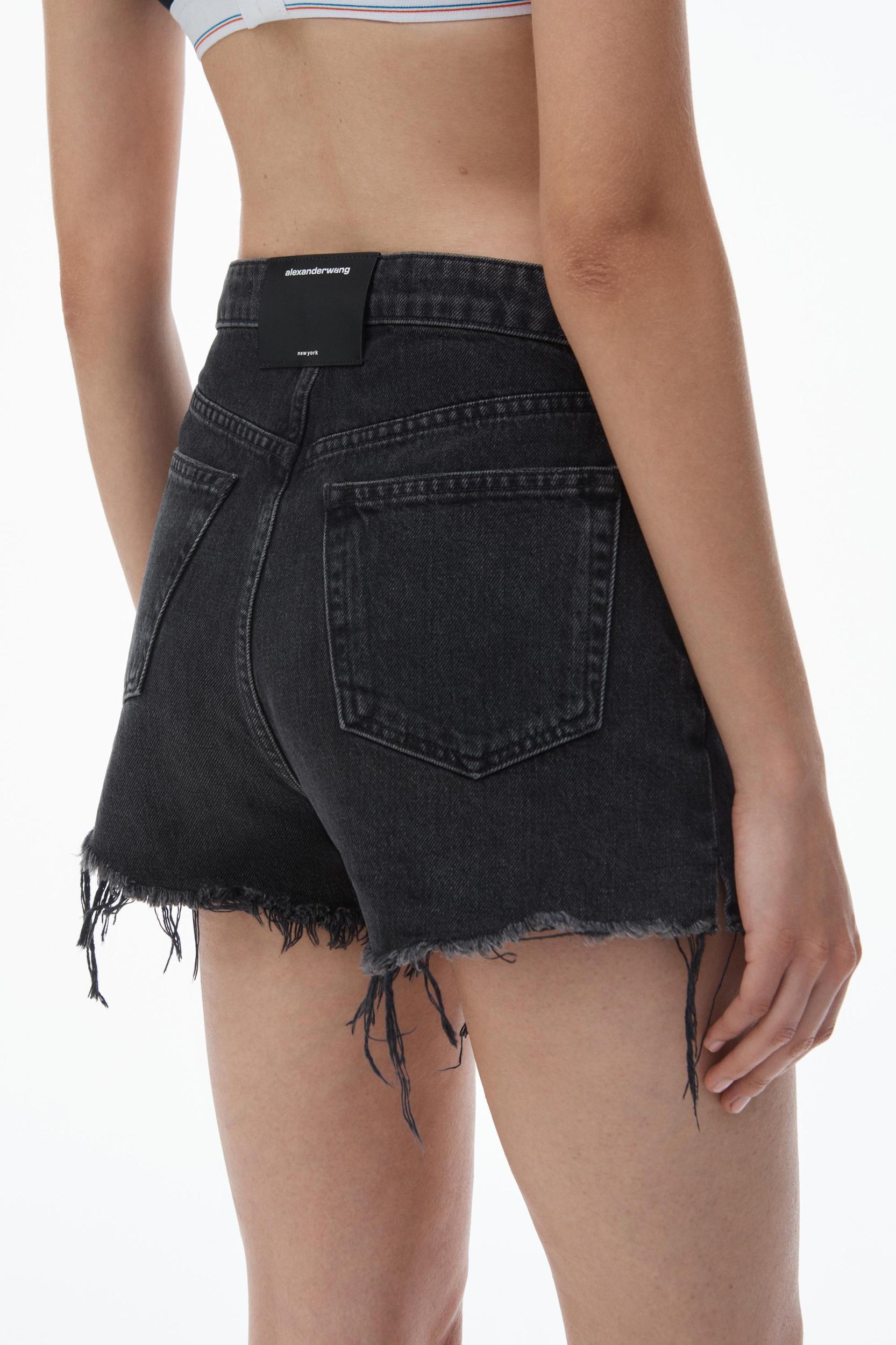 Bite Short In Grey Aged Denim Product Image